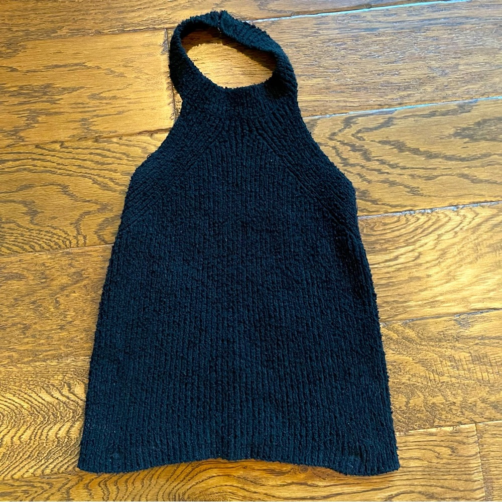 Zara knit low back halter top
